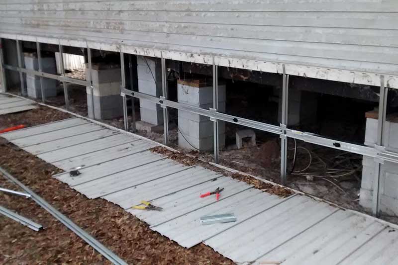 foundation of a manufactured home